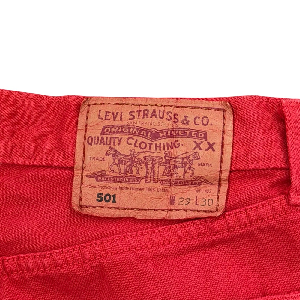 Vintage Levi's Red 501 Jeans - Picture 7 of 8